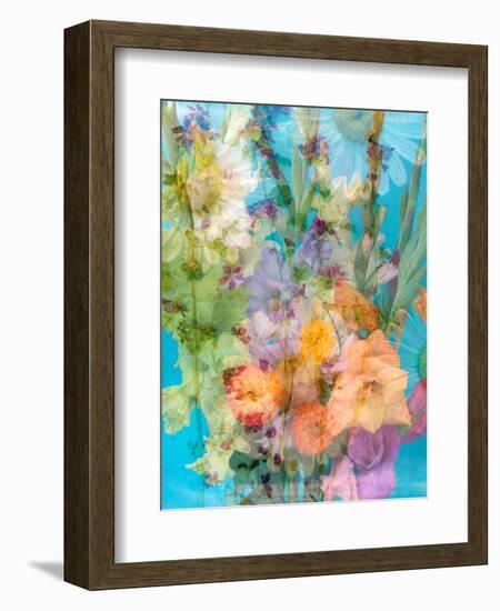 Colorful Photomontage of Flowers, Bouquet-Alaya Gadeh-Framed Photographic Print