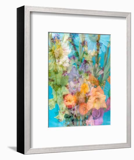 Colorful Photomontage of Flowers, Bouquet-Alaya Gadeh-Framed Photographic Print