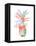 Colorful Pineapple Clean-Jace Grey-Framed Stretched Canvas