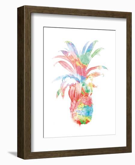 Colorful Pineapple Clean-Jace Grey-Framed Art Print