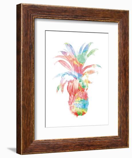 Colorful Pineapple Clean-Jace Grey-Framed Art Print