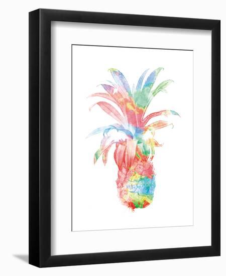 Colorful Pineapple Clean-Jace Grey-Framed Art Print