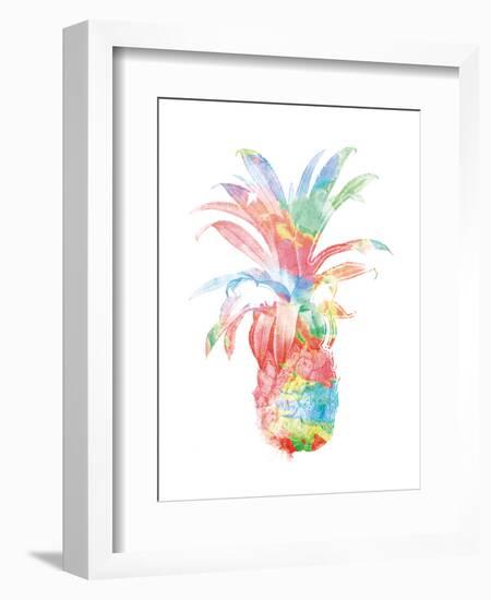 Colorful Pineapple Clean-Jace Grey-Framed Art Print
