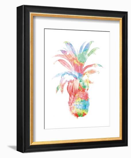 Colorful Pineapple Clean-Jace Grey-Framed Art Print