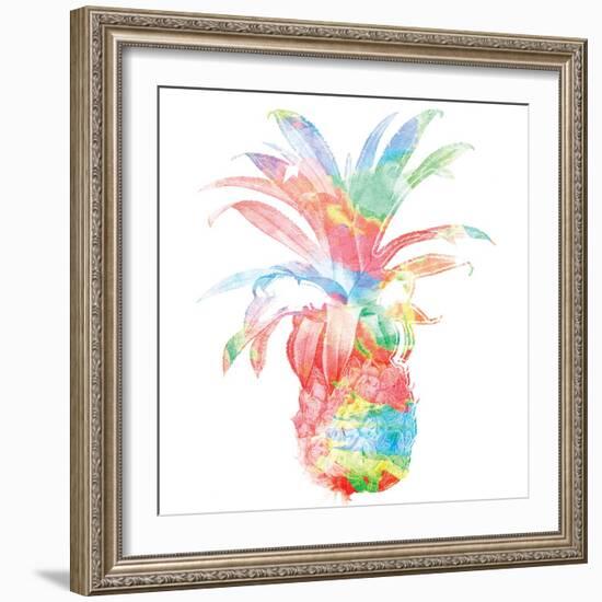 Colorful Pineapple Clean-Jace Grey-Framed Art Print