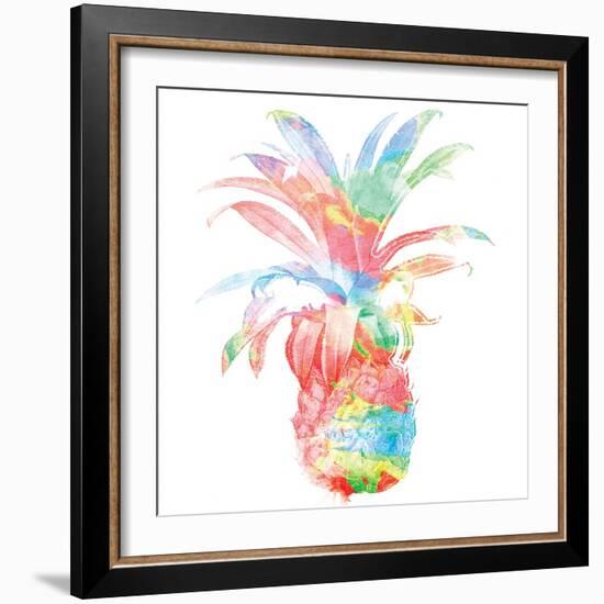 Colorful Pineapple Clean-Jace Grey-Framed Art Print