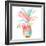 Colorful Pineapple Clean-Jace Grey-Framed Art Print