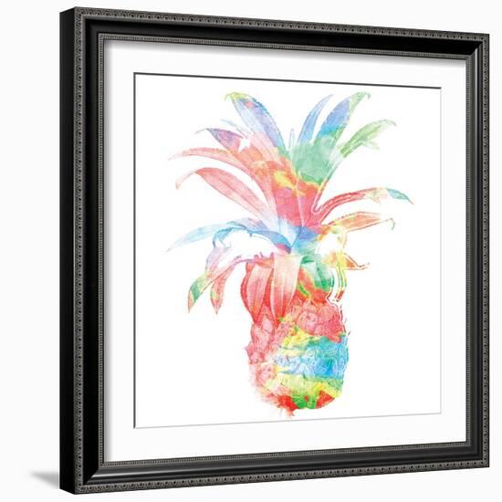 Colorful Pineapple Clean-Jace Grey-Framed Art Print