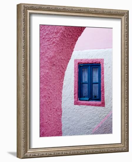 Colorful Pink Building, Imerovigli, Santorini, Greece-Darrell Gulin-Framed Photographic Print