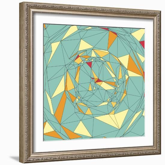 Colorful Pixels Mosaic. Abstract Background. Polygonal Vector Illustration.-Login-Framed Art Print