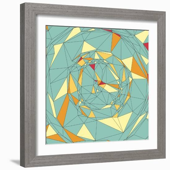 Colorful Pixels Mosaic. Abstract Background. Polygonal Vector Illustration.-Login-Framed Art Print