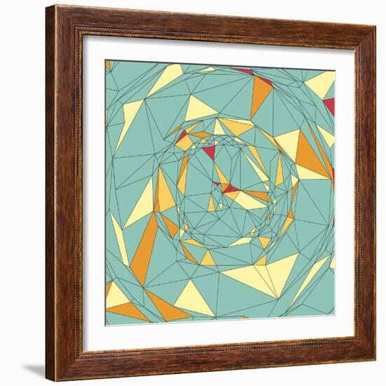 Colorful Pixels Mosaic. Abstract Background. Polygonal Vector Illustration.-Login-Framed Art Print