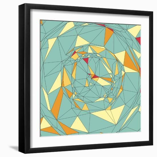 Colorful Pixels Mosaic. Abstract Background. Polygonal Vector Illustration.-Login-Framed Art Print