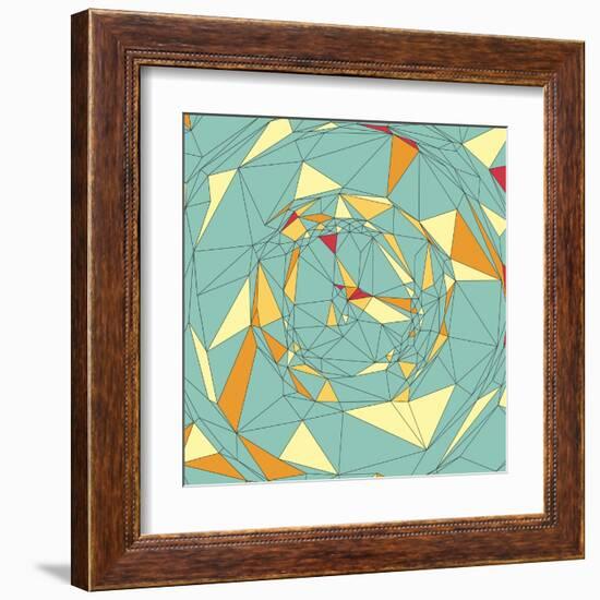 Colorful Pixels Mosaic. Abstract Background. Polygonal Vector Illustration.-Login-Framed Art Print