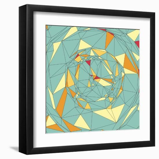 Colorful Pixels Mosaic. Abstract Background. Polygonal Vector Illustration.-Login-Framed Art Print
