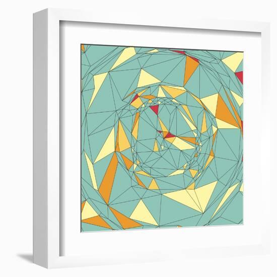 Colorful Pixels Mosaic. Abstract Background. Polygonal Vector Illustration.-Login-Framed Art Print