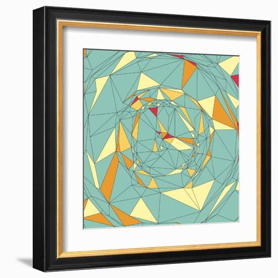 Colorful Pixels Mosaic. Abstract Background. Polygonal Vector Illustration.-Login-Framed Art Print