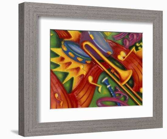 Colorful Poster Along the Riverwalk, New Orleans, Louisiana, USA-Adam Jones-Framed Photographic Print