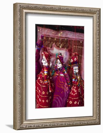 Colorful Puppets Hanging in a Shop in Udaipur, Rajasthan, India, Asia-Alex Treadway-Framed Photographic Print