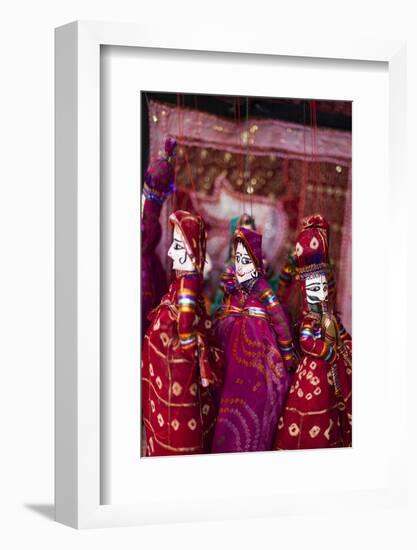 Colorful Puppets Hanging in a Shop in Udaipur, Rajasthan, India, Asia-Alex Treadway-Framed Photographic Print