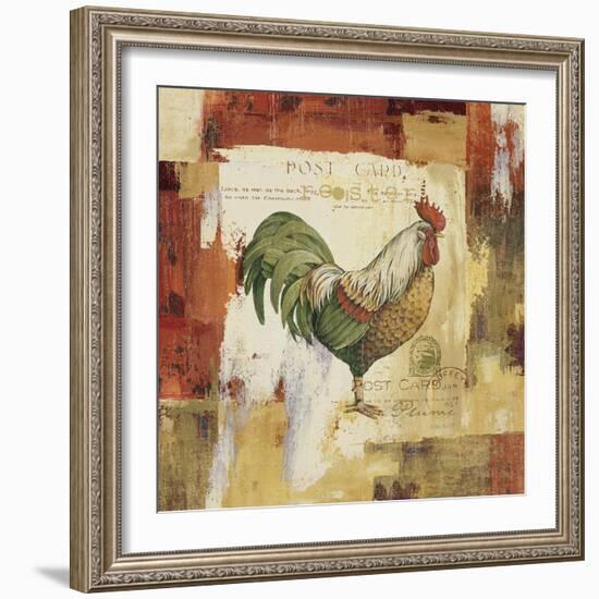 Colorful Roosters I-Lisa Audit-Framed Giclee Print