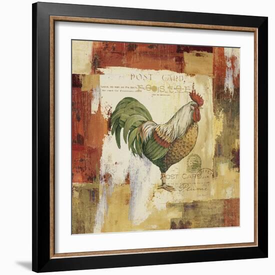 Colorful Roosters I-Lisa Audit-Framed Giclee Print