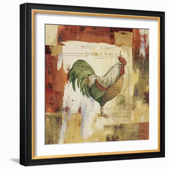 Colorful Roosters I-Lisa Audit-Framed Giclee Print