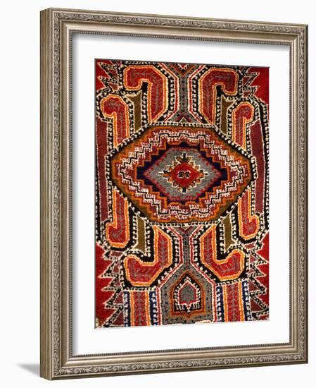 Colorful Rug Artwork, Casablanca, Morocco-Bill Bachmann-Framed Photographic Print