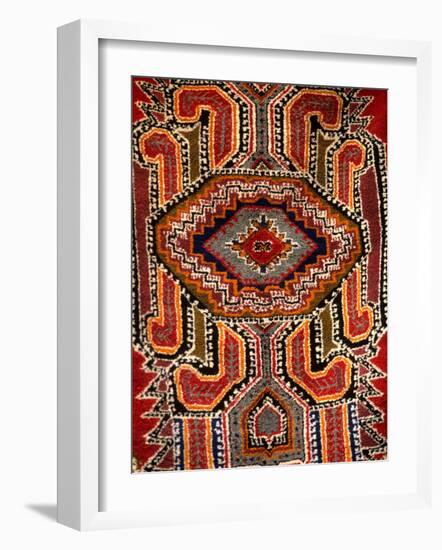 Colorful Rug Artwork, Casablanca, Morocco-Bill Bachmann-Framed Photographic Print