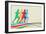 Colorful Runners Silhouette-cienpies-Framed Art Print