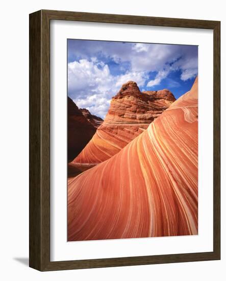 Colorful Sandstone Swirls in the Wave Formation, Paria Canyon, Utah, Usa-Dennis Flaherty-Framed Photographic Print