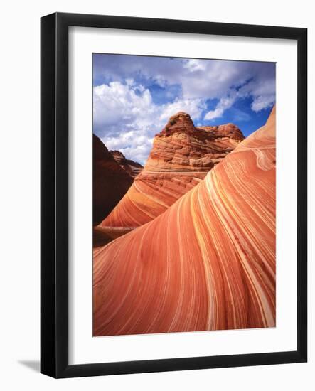 Colorful Sandstone Swirls in the Wave Formation, Paria Canyon, Utah, Usa-Dennis Flaherty-Framed Photographic Print