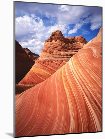 Colorful Sandstone Swirls in the Wave Formation, Paria Canyon, Utah, Usa-Dennis Flaherty-Mounted Photographic Print