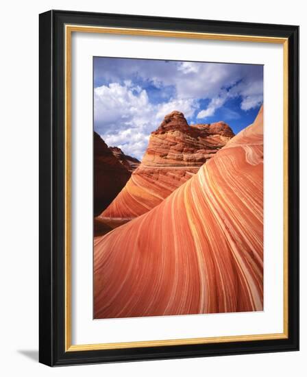 Colorful Sandstone Swirls in the Wave Formation, Paria Canyon, Utah, Usa-Dennis Flaherty-Framed Photographic Print