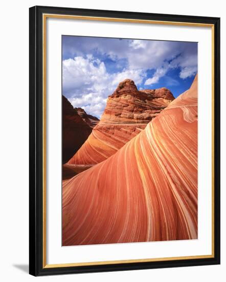 Colorful Sandstone Swirls in the Wave Formation, Paria Canyon, Utah, Usa-Dennis Flaherty-Framed Photographic Print