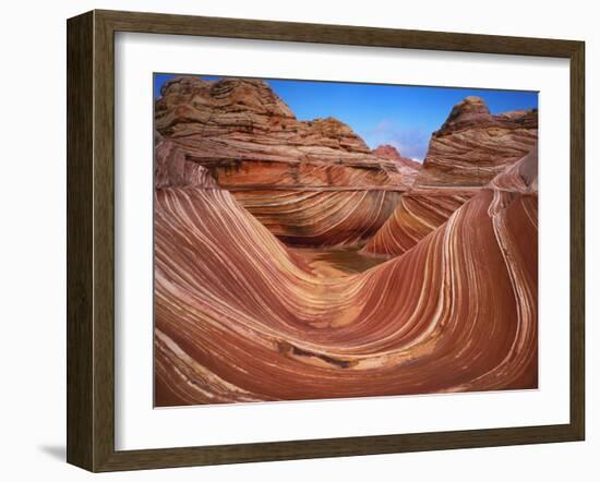 Colorful Sandstone Swirls in the Wave Formation, Paria Canyon, Utah, Usa-Dennis Flaherty-Framed Photographic Print