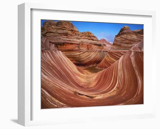 Colorful Sandstone Swirls in the Wave Formation, Paria Canyon, Utah, Usa-Dennis Flaherty-Framed Photographic Print