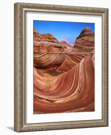Colorful Sandstone Swirls in the Wave Formation, Paria Canyon, Utah, Usa-Dennis Flaherty-Framed Photographic Print