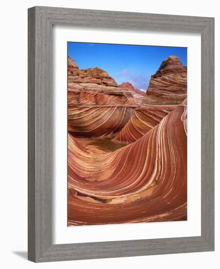 Colorful Sandstone Swirls in the Wave Formation, Paria Canyon, Utah, Usa-Dennis Flaherty-Framed Photographic Print