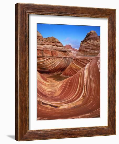 Colorful Sandstone Swirls in the Wave Formation, Paria Canyon, Utah, Usa-Dennis Flaherty-Framed Photographic Print