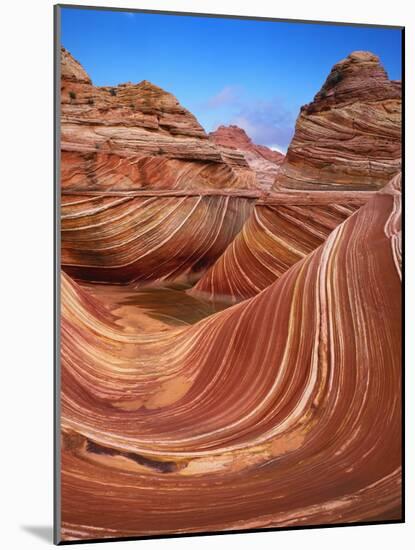 Colorful Sandstone Swirls in the Wave Formation, Paria Canyon, Utah, Usa-Dennis Flaherty-Mounted Photographic Print