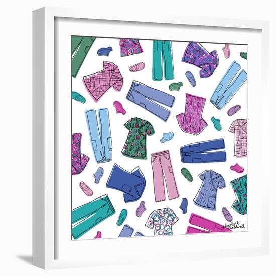 Colorful Scrubs-Elizabeth Caldwell-Framed Giclee Print