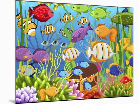 Colorful Sea Life-Jean Plout-Mounted Giclee Print