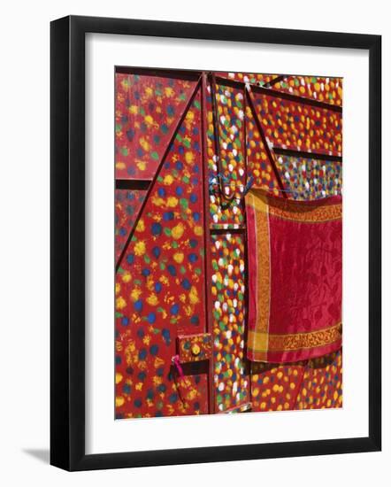 Colorful Shop Wall, Dades Gorge, Dades Valley, Morocco-Walter Bibikow-Framed Photographic Print