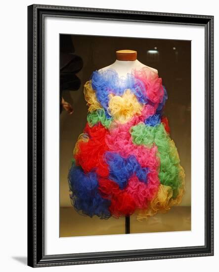 Colorful Silk Tulle Dress-null-Framed Photographic Print