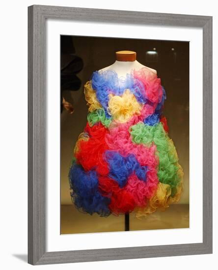 Colorful Silk Tulle Dress-null-Framed Photographic Print