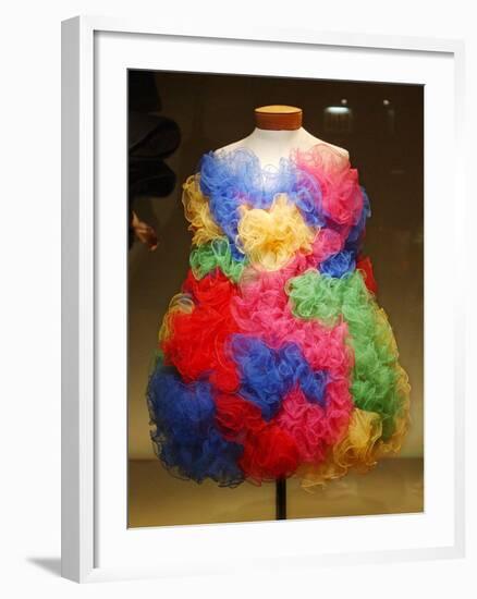 Colorful Silk Tulle Dress-null-Framed Photographic Print