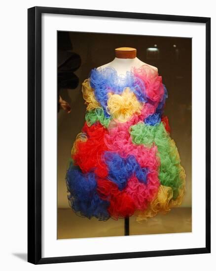 Colorful Silk Tulle Dress-null-Framed Photographic Print