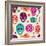 Colorful Skull Cute Pattern, Mexican Day of the Dead-Marish-Framed Art Print