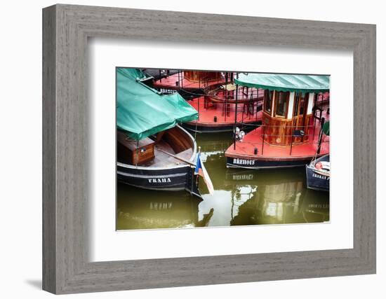 Colorful Small Boats Of Prague-George Oze-Framed Photographic Print